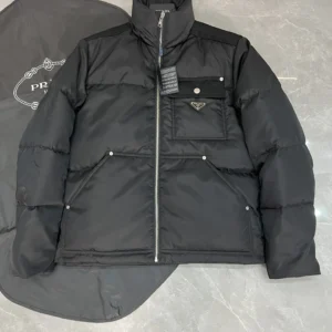 Prada Zip Puffer Jacket - Style 5 - Prada puffer jacket real photo 1
