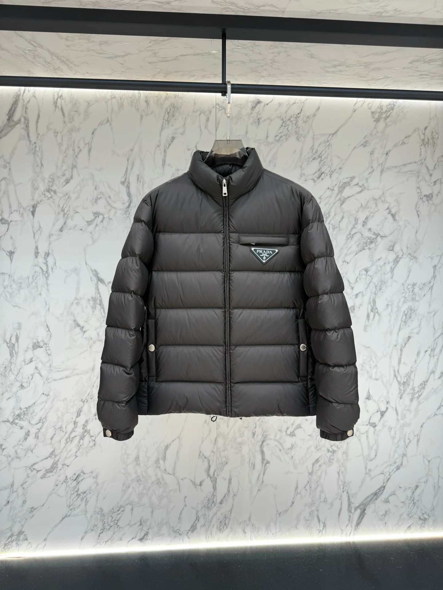 Prada Zip Puffer Jacket - Style 20 - Prada puffer jacket real photo 1