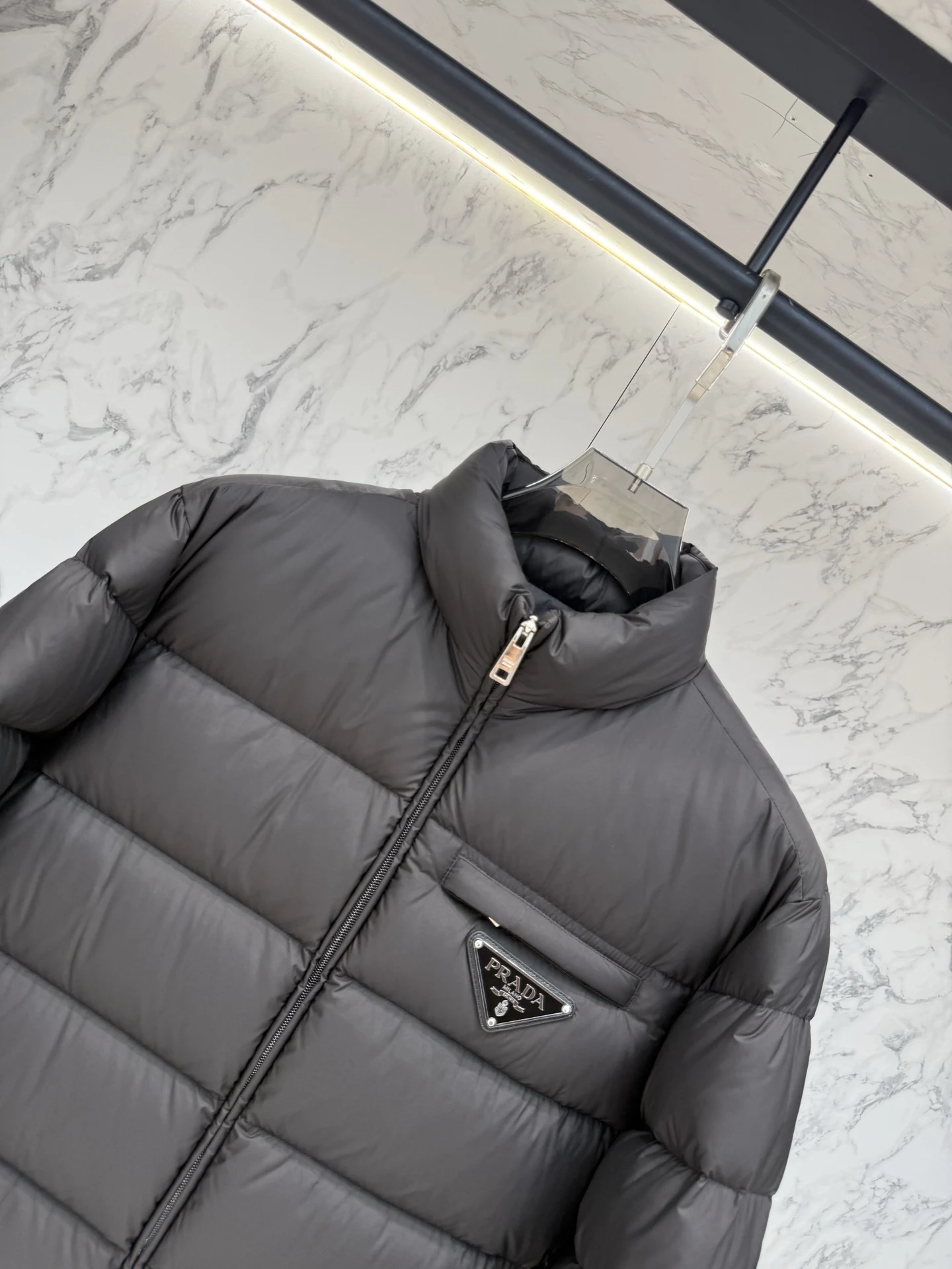 Prada Zip Puffer Jacket - Style 20 - Prada puffer jacket real photo 4