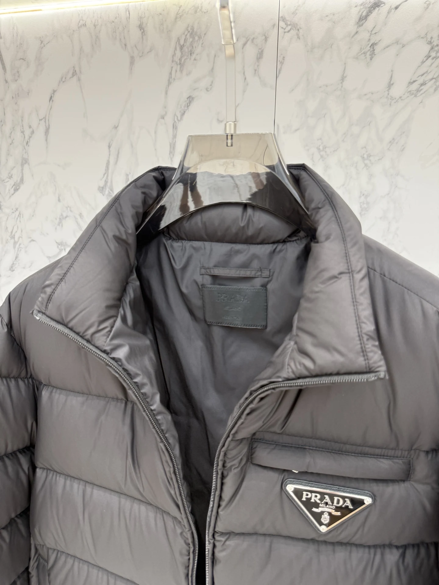 Prada Zip Puffer Jacket - Style 20 - Prada puffer jacket real photo 8