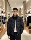Stand-Collar Puffer Jacket - puffer jacket real photo 1