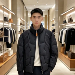 Stand-Collar Puffer Jacket - puffer jacket real photo 1