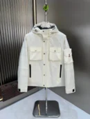 Zegna–Style Technical Hooded Jacket with Utility Pockets – White - Zegna puffer jacket real photo 1