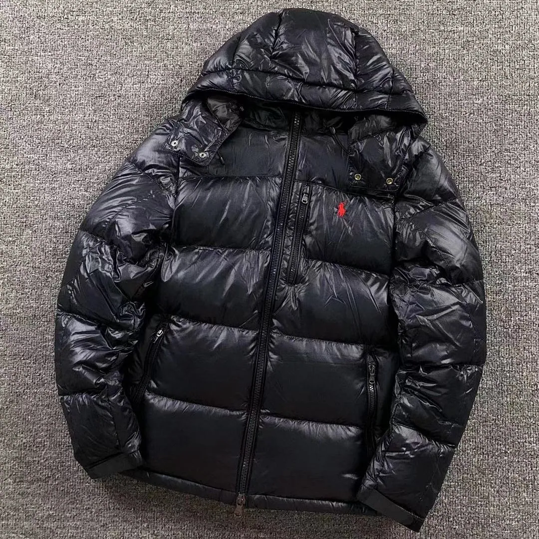 Ralph Lauren Black Glossy Packable Puffer C
