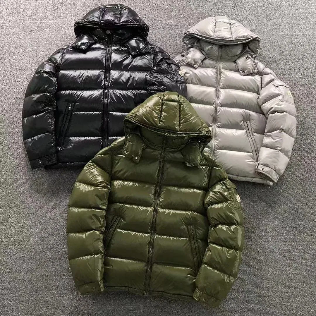 Moncler Black Glossy Hooded Puffer C