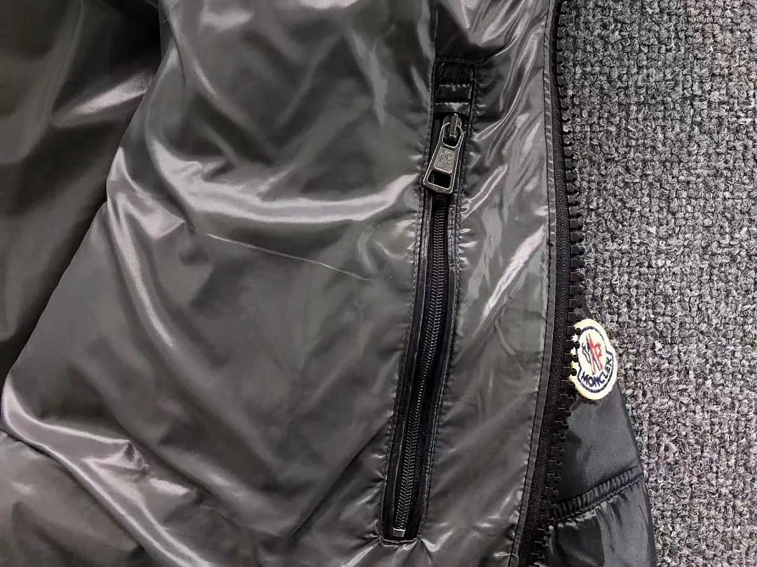 Moncler Black Glossy Hooded Puffer C