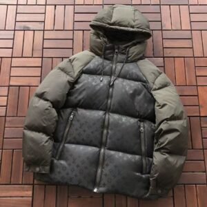 LV puffer jacket , monogram puffer hooded jacket