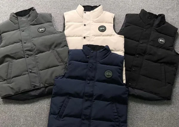 Canada Goose Navy Quilted Down Vest B - view 5