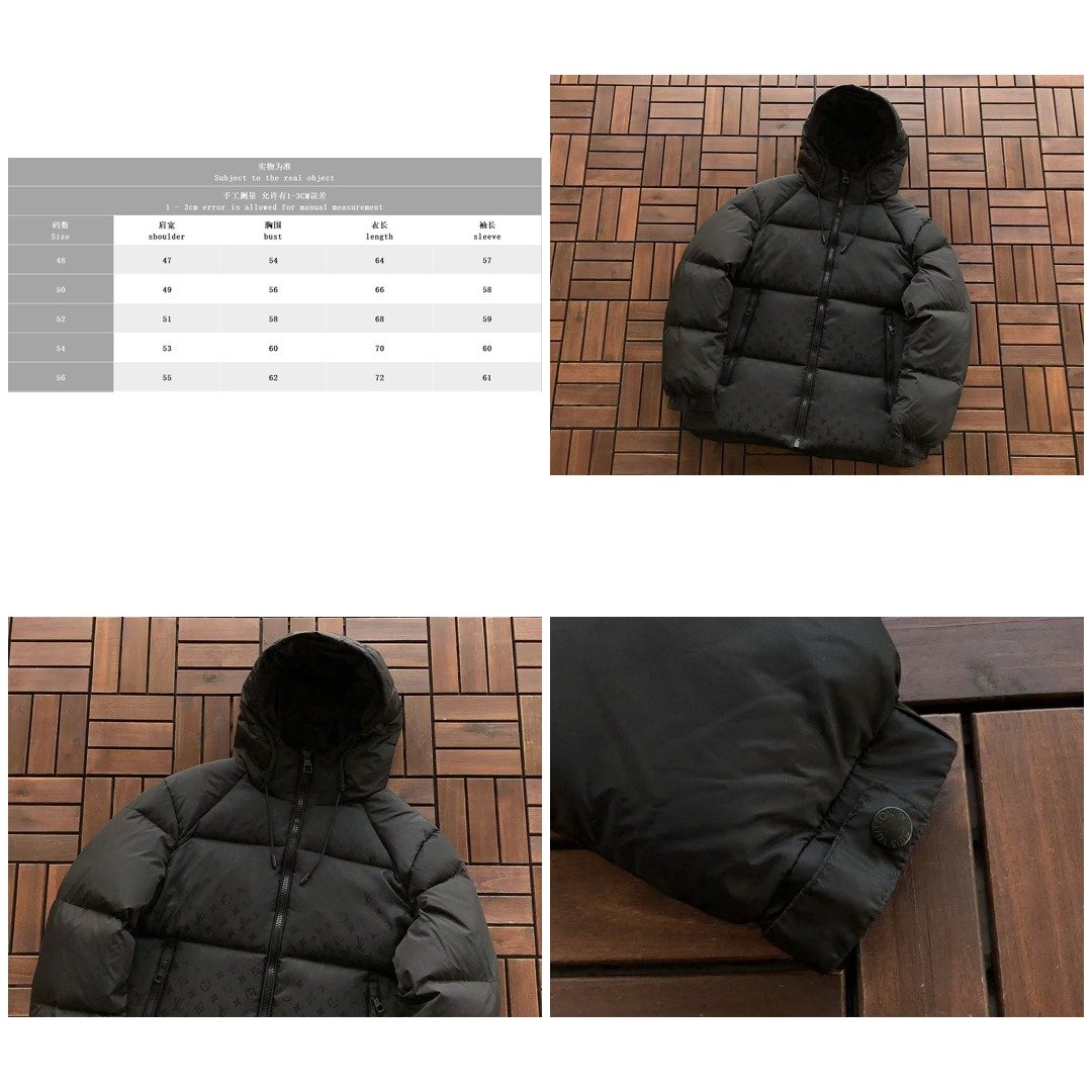 LV Zip up hooded down jacket - Image 2