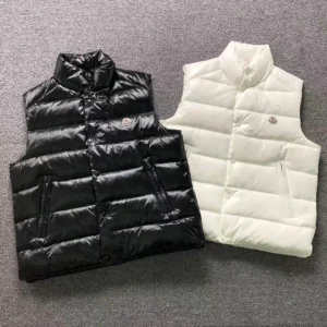 Moncler Black White Puffer Vest