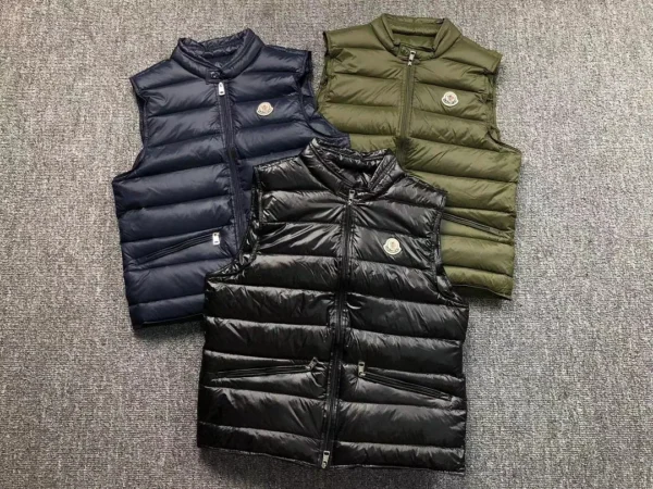 Moncler White Glossy Down Vest - view 2