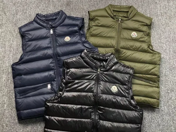 Moncler White Glossy Down Vest - view 6