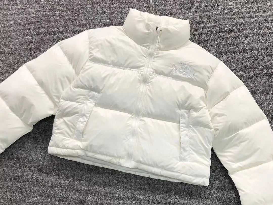 The North Face White Cropped Puffer B