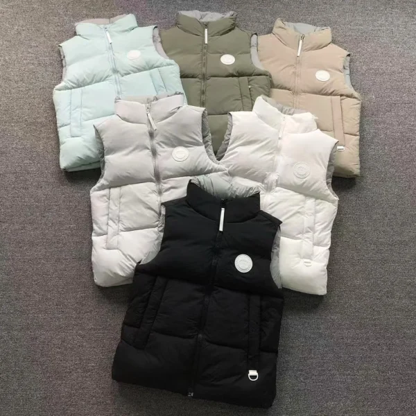 Canada Goose White Grey Quilted Vest