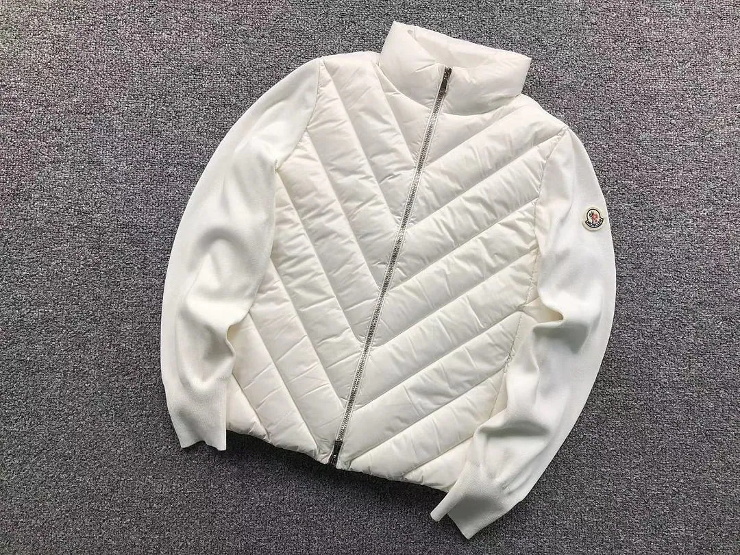 Moncler Cream Diamond Quilted Jacket