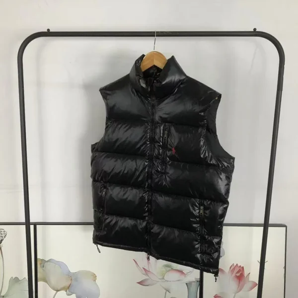 Ralph Lauren Black Glossy Down Vest - view 1