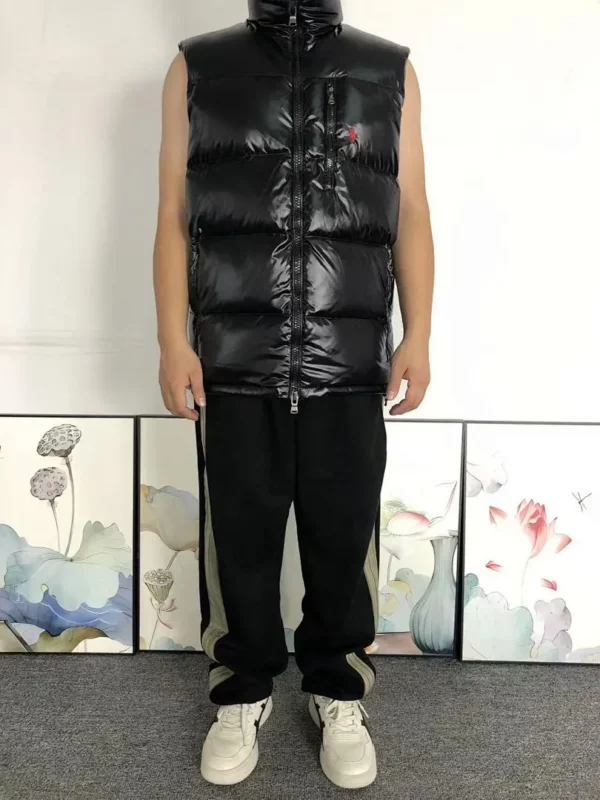 Ralph Lauren Black Glossy Down Vest - view 3