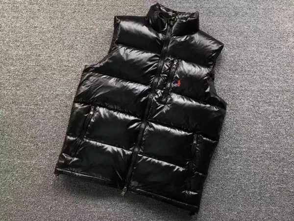Ralph Lauren Black Glossy Down Vest - view 4