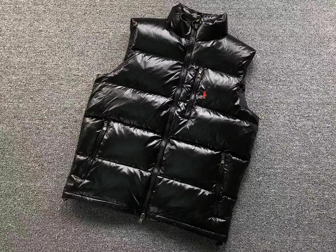 Ralph Lauren Black Glossy Down Vest