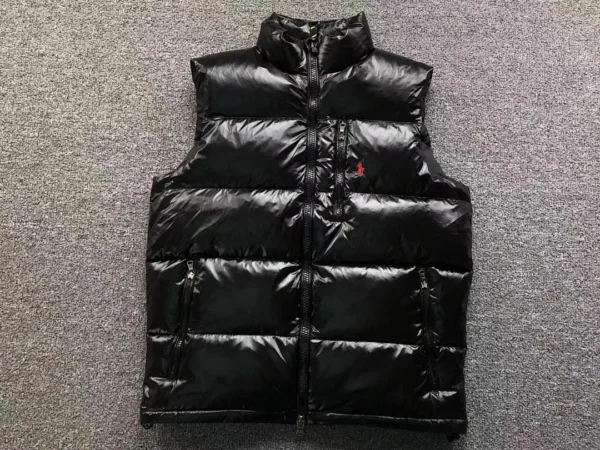 Ralph Lauren Black Glossy Down Vest - view 5