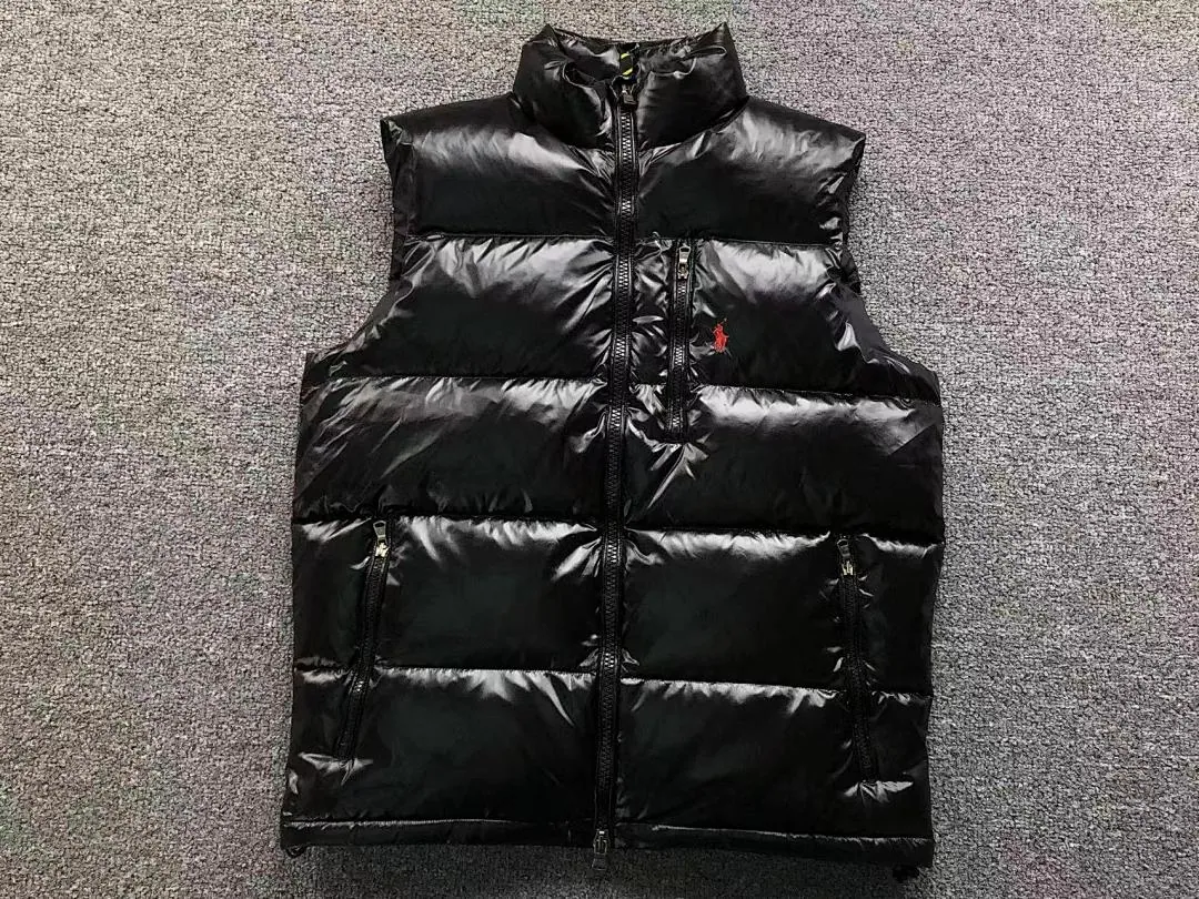 Ralph Lauren Black Glossy Down Vest