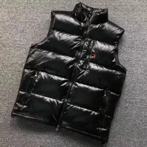 Ralph Lauren Black Glossy Down Vest
