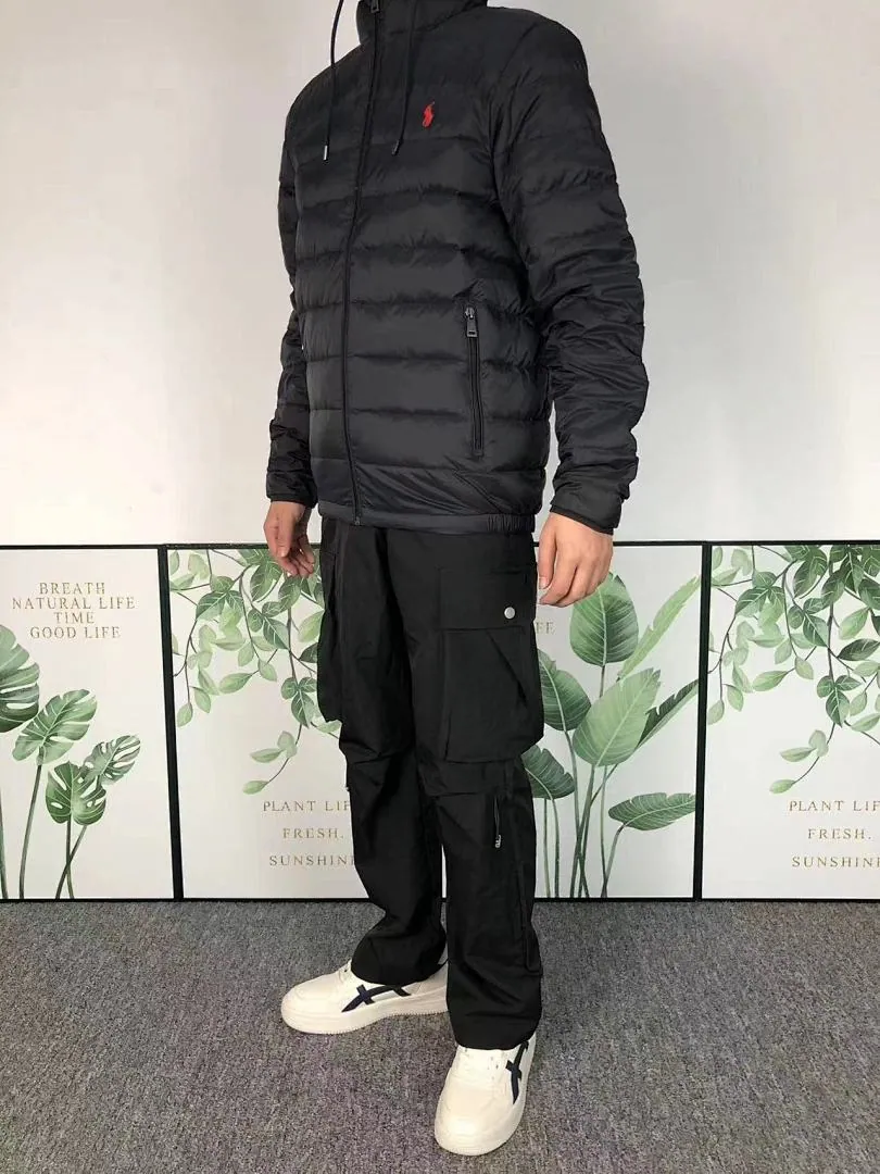Ralph Lauren Navy Packable Hooded Puffer