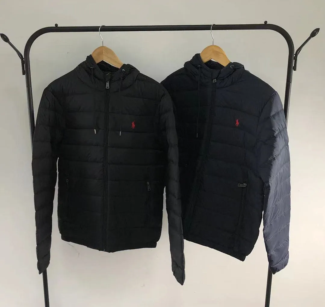 Ralph Lauren Navy Packable Hooded Puffer