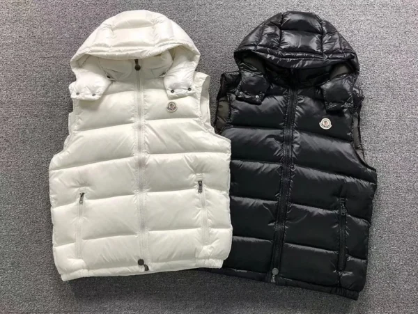 Moncler Navy Quilted Down Vest - view 4