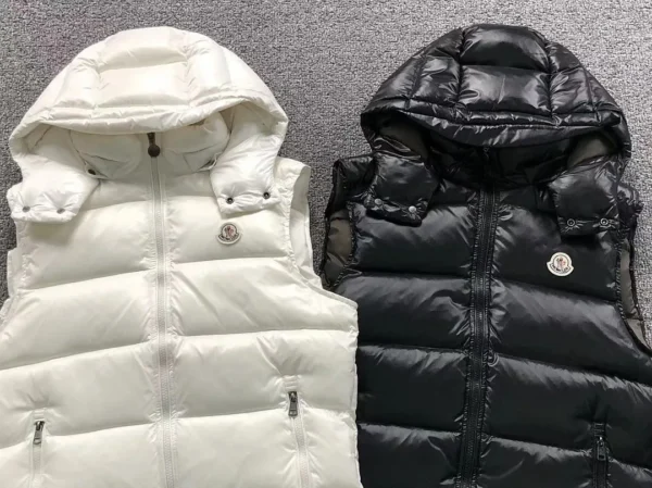 Moncler Navy Quilted Down Vest - view 6