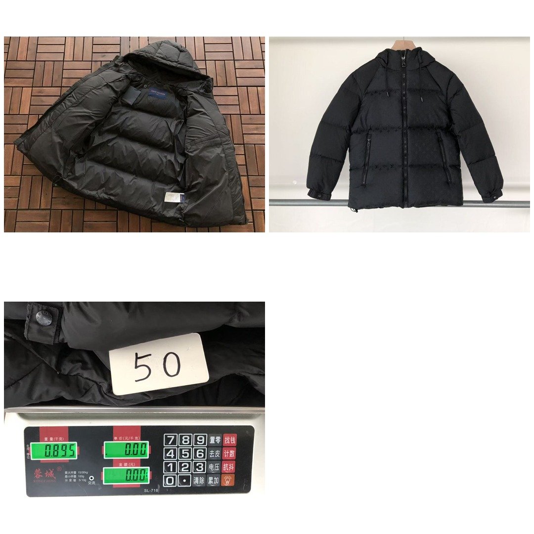 LV Zip up hooded down jacket - Image 8