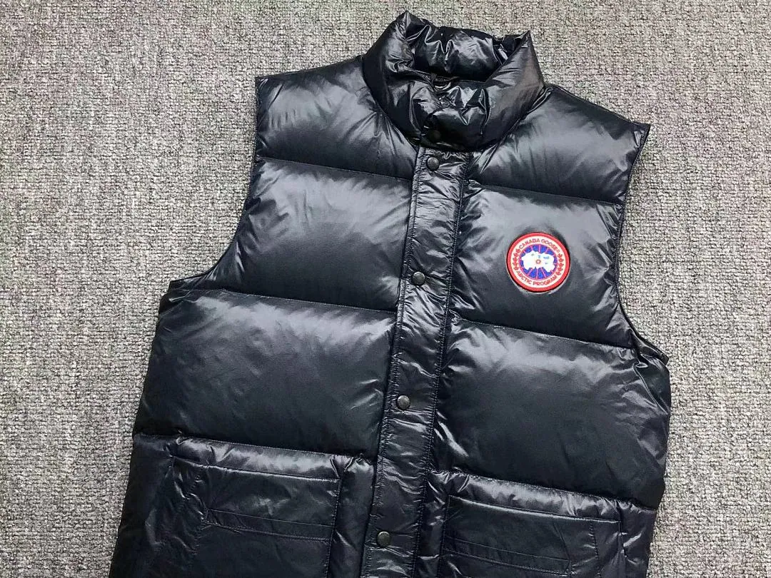 Canada Goose Black Glossy Down Vest E