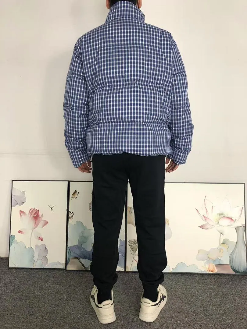 Ralph Lauren Blue Plaid Flannel Puffer