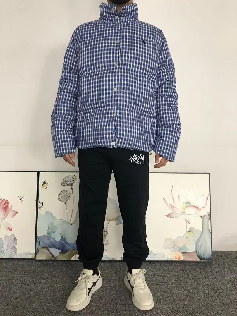 Ralph Lauren Blue Plaid Flannel Puffer