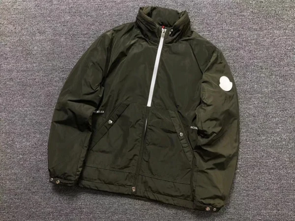 Moncler Black Glossy Cropped Puffer Jacket - view 5