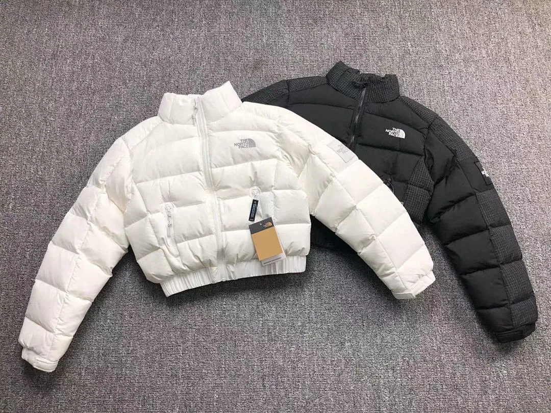 The North Face White Cropped Puffer