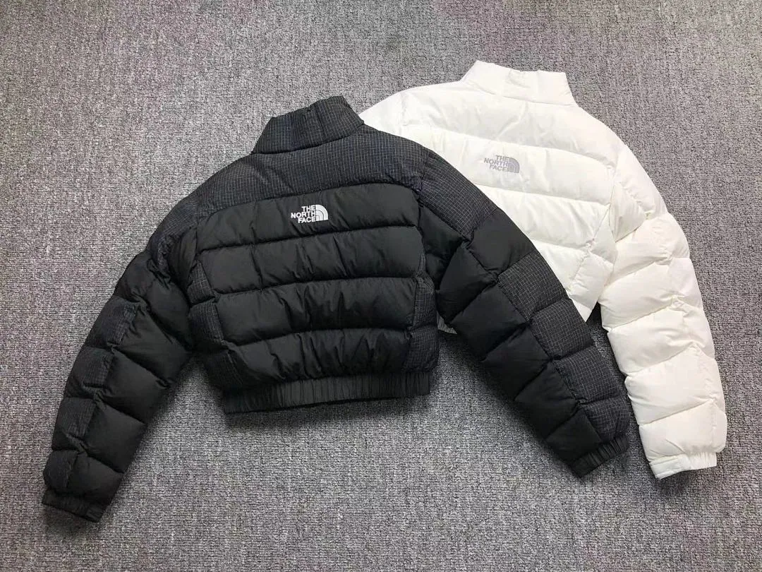 The North Face White Cropped Puffer