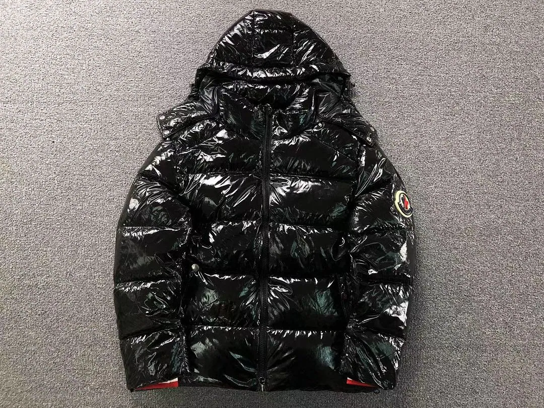 Moncler Black Glossy Longline Puffer B