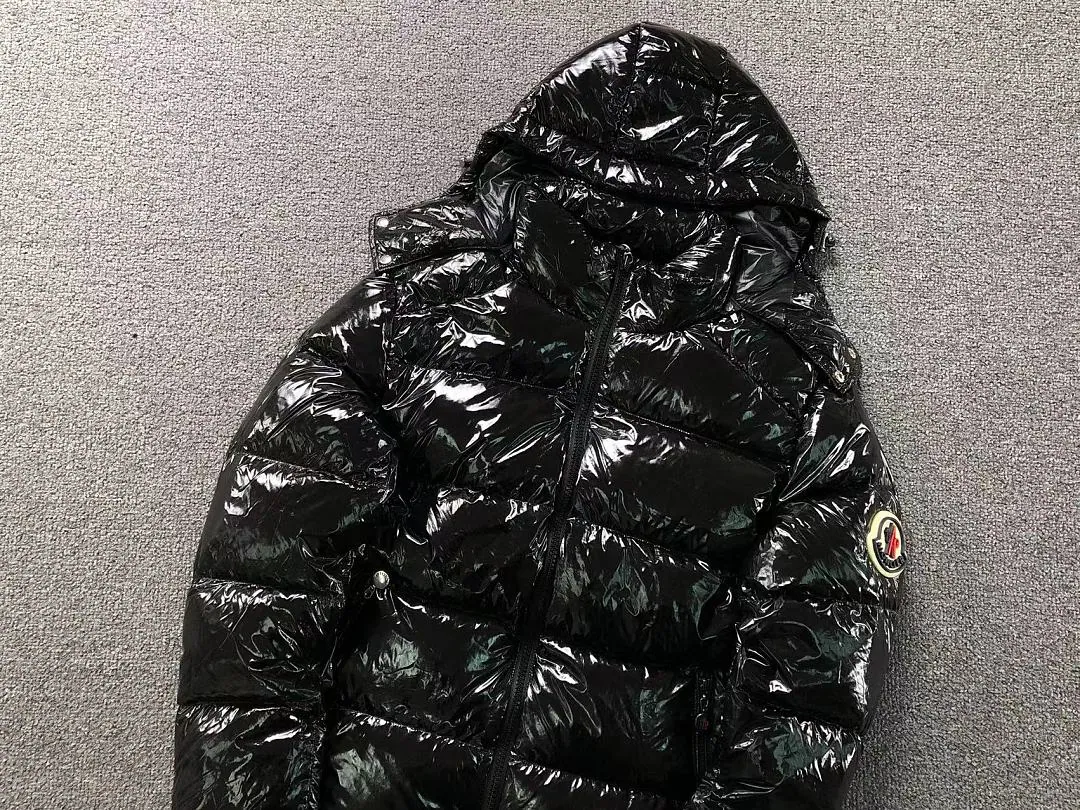 Moncler Black Glossy Longline Puffer B