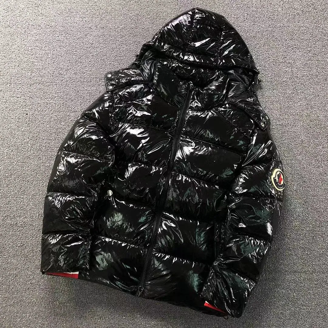 Moncler Maya Glossy Black Longline Puffer Jacket