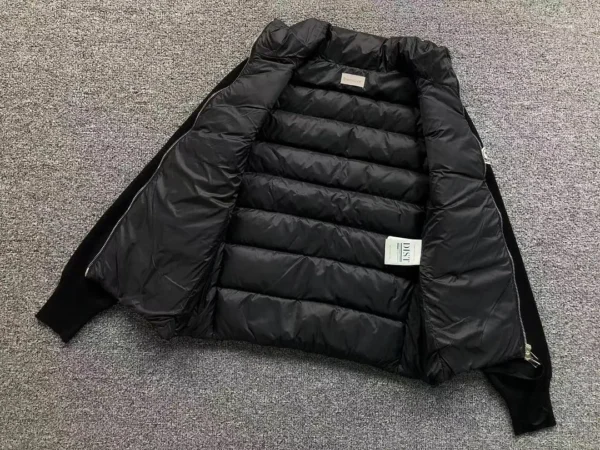 Moncler White Black Packable Knit Puffer Jacket - view 6