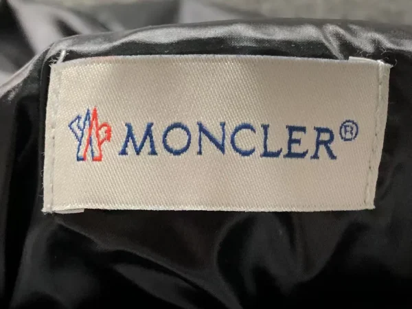 Moncler Black Glossy Knit Trim Puffer Jacket - view 8
