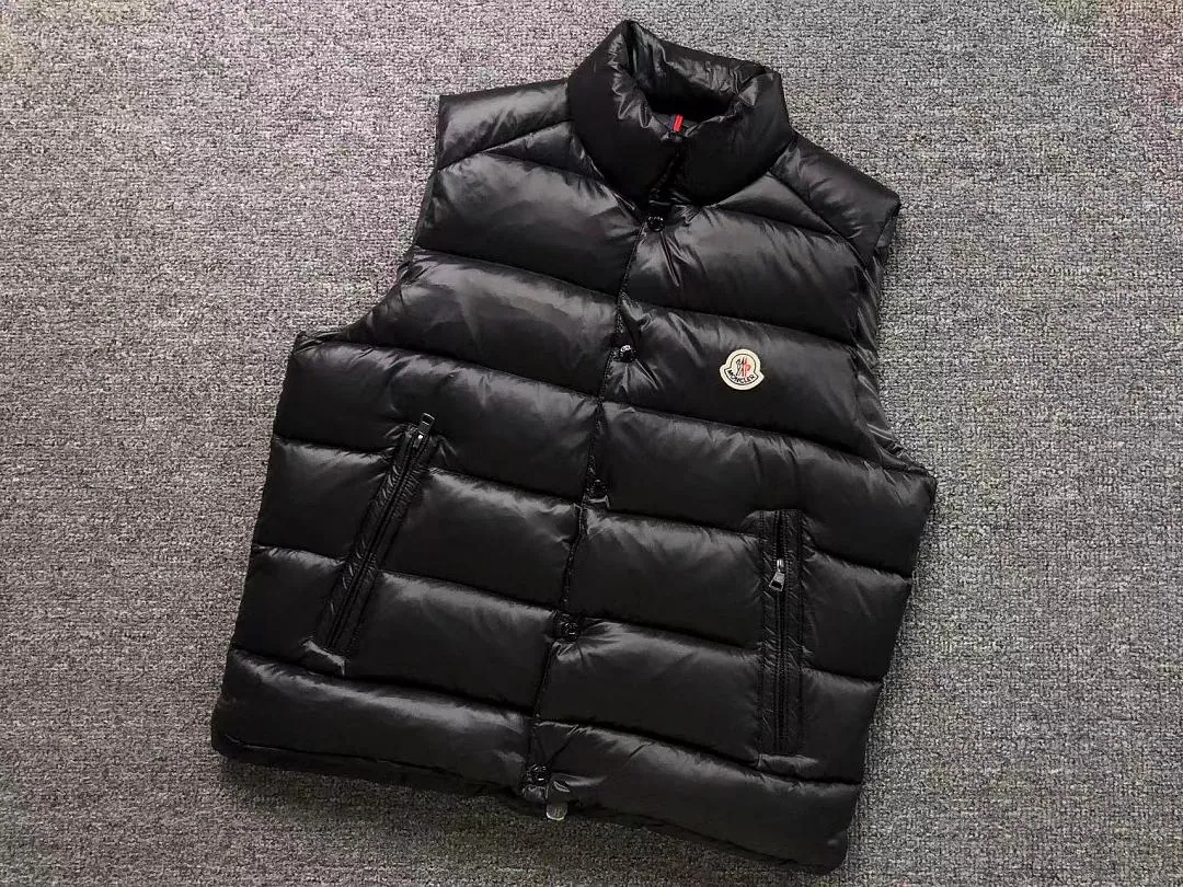 Moncler Black Logo Patch Gilet