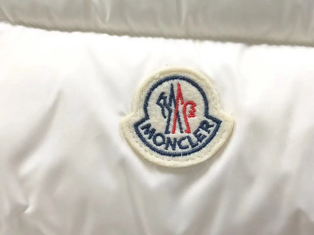 Moncler White Quilted Puffer Vest