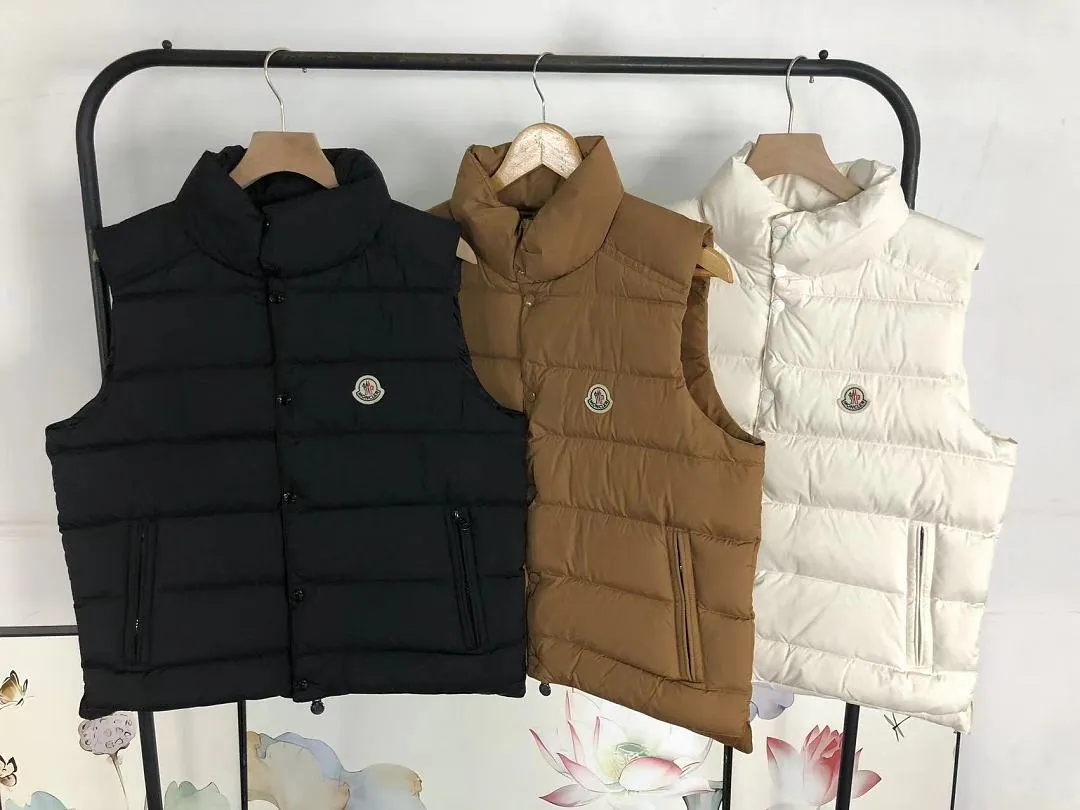 Moncler White Quilted Puffer Vest