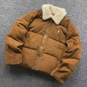Ralph Lauren Tan Sherpa Collar Puffer