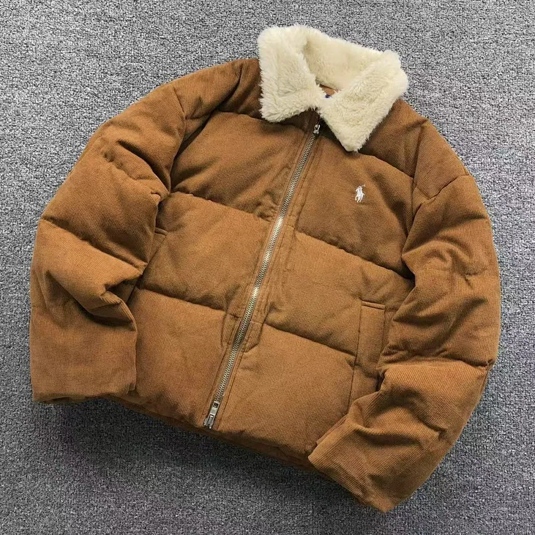 Ralph Lauren Tan Sherpa Collar Puffer