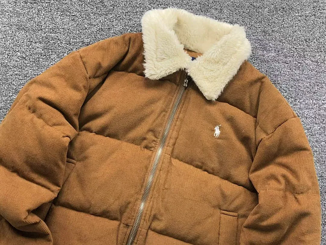 Ralph Lauren Tan Sherpa Collar Puffer
