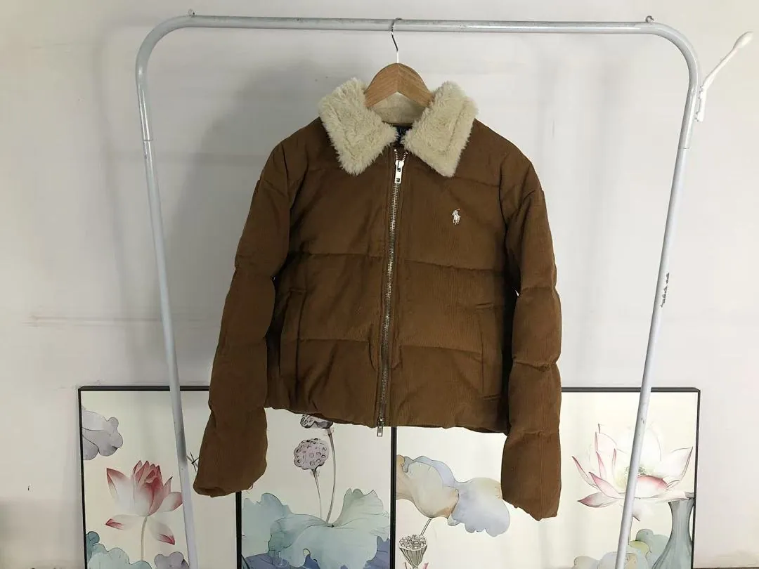 Ralph Lauren Tan Sherpa Collar Puffer