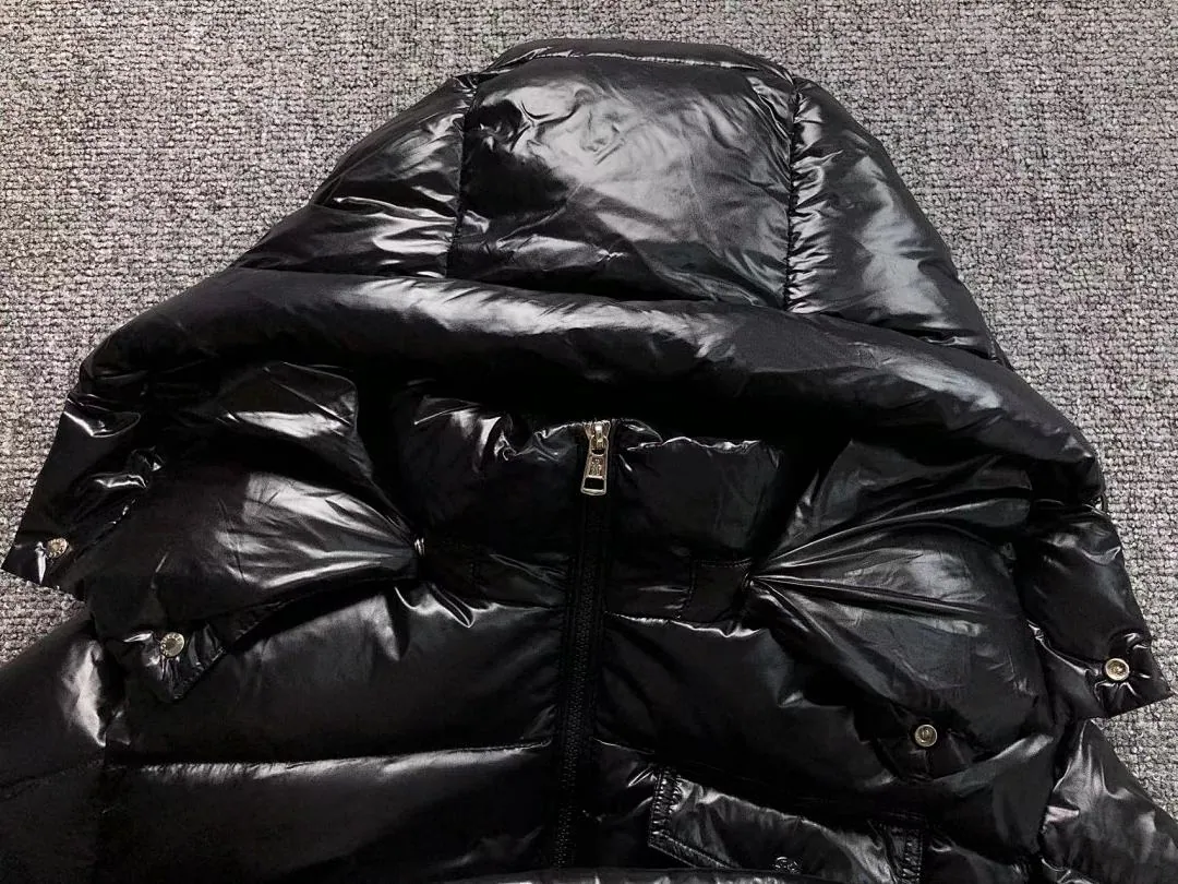 Moncler Black Glossy Longline Puffer D